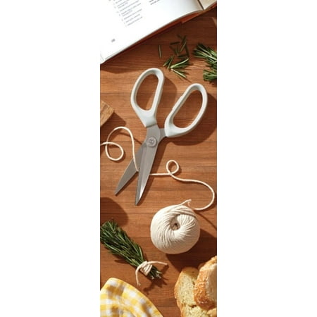 Beautiful 12 Piece Stainless Steel Knife Block Set, Soft-Grip Handles White Icing by Drew Barrymore, White