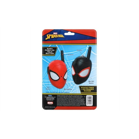 Marvel Spiderman Extended Range Walkie Talkies - Toy Phones - Push to Talk Button, Children Ages 3+