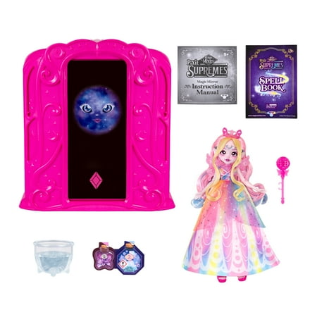 Magic Mixies Magic Mirror 10.5" Supreme Doll, Luna the Butterfly Pixie, 50+ Lights & Sounds, Ages 5+
