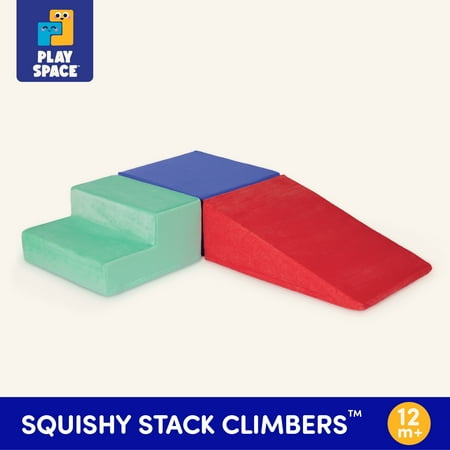 Battat Squishy Stack Climbers 3 Foam Multicolor Play Shapes, Toddler and Preschool Toys