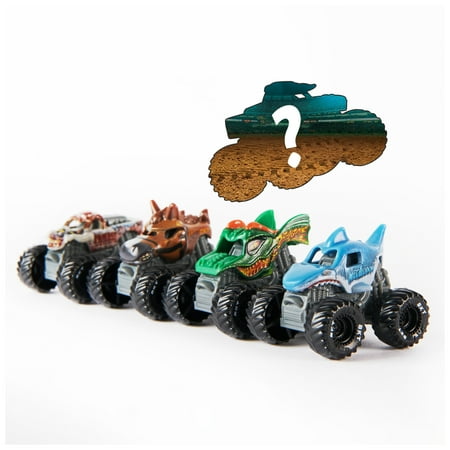 Monster Jam, 1:87 Scale Mini Truck 5-Pack with Mystery Collectible Vehicle, for Ages 3 and up
