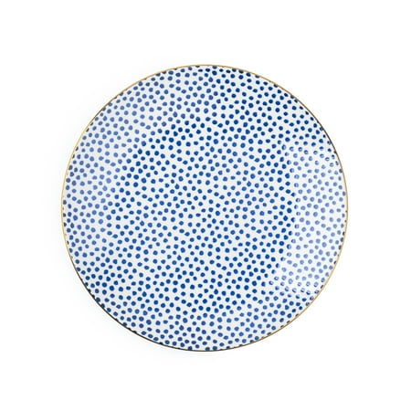Thyme & Table Blue Dot 12 Piece Dinnerware SetBlue,