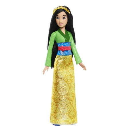 Disney Princess Mulan 11 inch Fashion Doll with Black Hair, Brown Eyes & Hair Accessory, Sparkling Look