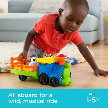 Fisher-Price Little People Choo-Choo Zoo Train with Music and Sounds for Toddlers, 3 Figures