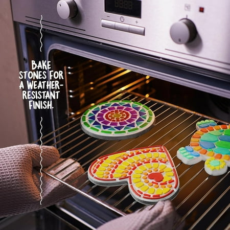 Stepping Stone Painting Kit for Kids - Paint 5 Garden Stones - Arts and Crafts for Boys & Girls Ages 6-12 - Birthday Craft Gift Ideas