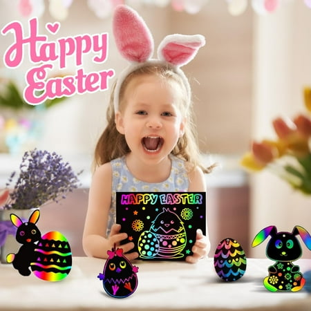 ZMLM Arts Crafts Gifts for Kids - 60PCS Rainbow Scratch Paper Art Boys Gifts for Girls Boys Ages 4-8 8-12, Easter Basket Stuffers for Kids Birthday Toys and Games Activities Gift (Blue)