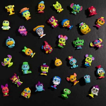 Disney Doorables Neon Glow Peek Figures, 1.5-inch Collectible Figurines, Kids Toys for Ages 5 up