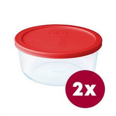 Pyrex Simply Store 4 Cup Glass Bowl Value Pack, Set of 2, 4 cup