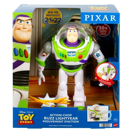 Disney Pixar Toy Story Talking Buzz Lightyear 10-inch Figure with Action Chop, Collectible