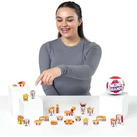 KFC? Series 1 Mystery Capsule by ZURU Real Miniature KFC? Brand Collectible Toy, Capsules of 5 Mystery Miniature KFC? for Girls, Teens, Adults and Collectors