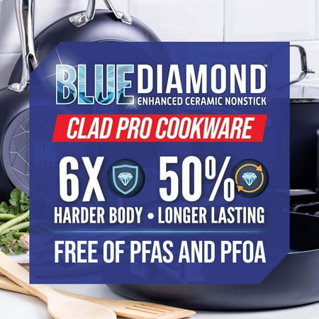 Blue Diamond HD Stainless Steel Clad Pro 10-Piece Set