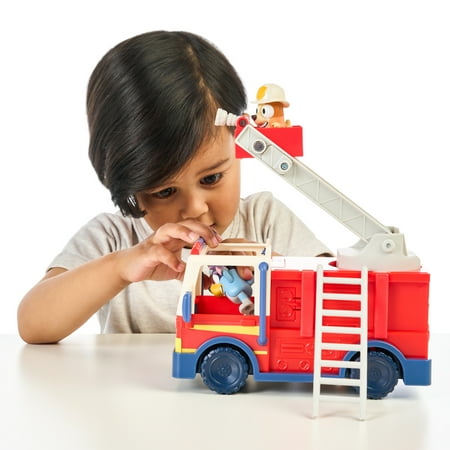 Bluey Fire Truck with Bluey Exclusive Firefighter Bingo and Bob Bilby, Ages 3+