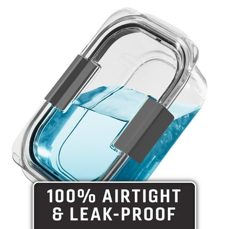 Rubbermaid Brilliance 10-Piece Set, Leak-Proof and Clear Food Storage Containers