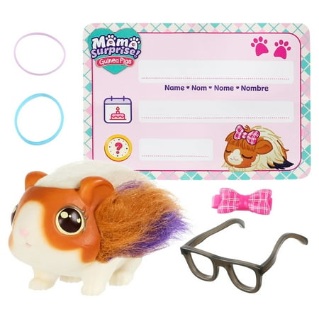 Little Live Pets, Mama Surprise, Soft, Interactive Mama Guinea Pig, 20+ Sounds & Reactions, Ages 4+, Green