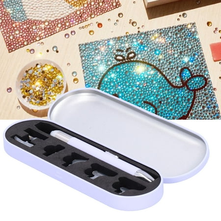 LED Diamond Art Pens with Light Diamond Painting Tools USB Rechargeable Light Pen Art Accessories and Tools Kits with Storage Case for Adults DIY Arts Crafts Purple