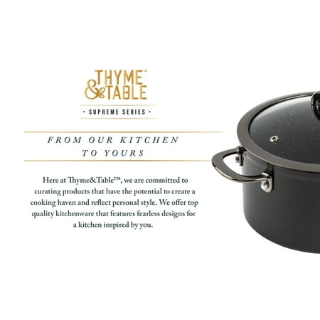 Thyme & Table Supreme 12-Piece Cookware Set Non-Stick - Black, Black