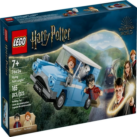 LEGO Harry Potter Flying Ford Anglia, Buildable Car Toy with 2 Minifigures for Role Play, Harry Potter Toy for Kids, Harry Potter Car Fantasy Playset, Gift for Boys and Girls Ages 7 and Up, 76424