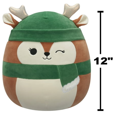 Squishmallows Official Plush 12 inch Dawn The Winking Brown Fawn - Childs Ultra Soft Stuffed Animal Toy