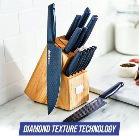Blue Diamond 14 Piece Stainless Steel Sharp Stone Knife Set