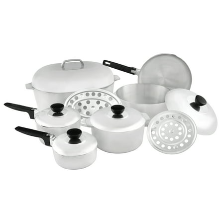 Imusa 13pc Heavy Duty Cajun Aluminum Kitchen Cookware Set, 13pc