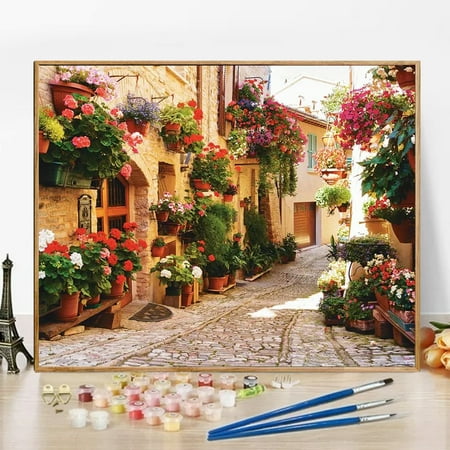 JYLMOOD Paint by Numbers Kit for Unisex Adults Beginner with Full Accessories, Easy Oil Painting Kits On Colored Canvas, 16x20in, Relaxing Art Craft, Other