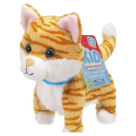 Kid Connection Miniature Electronic Walking Pet, Orange Cat, Toddler Toys