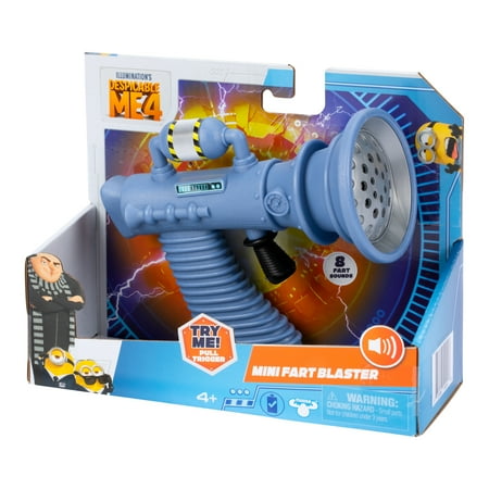 Despicable Me 4 SFX Mini Fart Blaster,8 Different Silly Fart Noises Ages 4+, Indoor and Outdoor Play