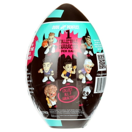 Dude Perfect Surprise Ball for Kids with 5 Toys + Sticker Pack, Unwrap Hidden Prizes and a Mystery Character, Collect All 7 Characters, Game for All Ages