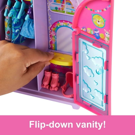 Barbie Chelsea Doll & Closet Toy Playset with Clothes & Accessories, Foldable Set for On-The-Go Play