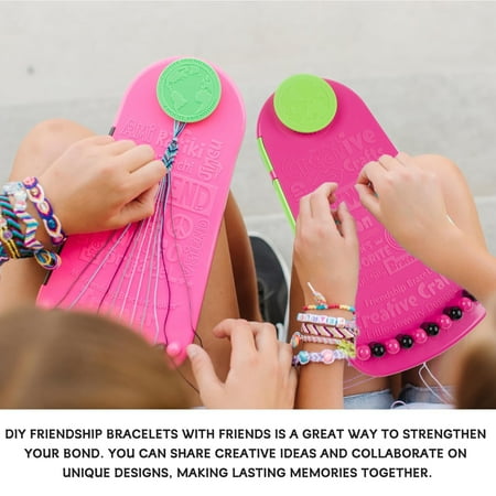 Jaawind Friendship Bracelets Making Kit for Girls, DIY Arts and Crafts for Kids Ages 6-12, Making Kit with 20 Pre-Cut Threads and Accessories, Birthday Christmas Gifts for Kids