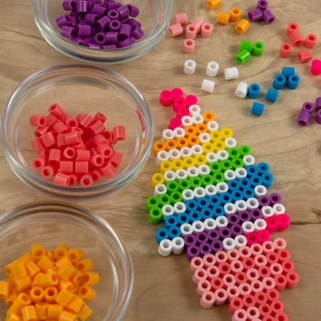Perler 4,000 Bead Tray With Idea Book and Pegboard, Ages 6 and Up, 4003 Pieces, Kid and Adult Craft Kit