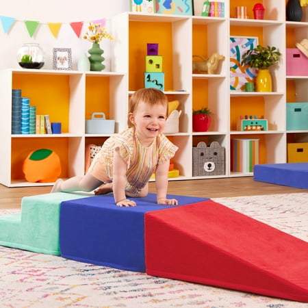 Battat Squishy Stack Climbers 3 Foam Multicolor Play Shapes, Toddler and Preschool Toys