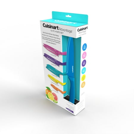 Cuisinart 12-Piece Ceramic Coated Color Knife Set with Blade Guards, C55-12PCGW, Other