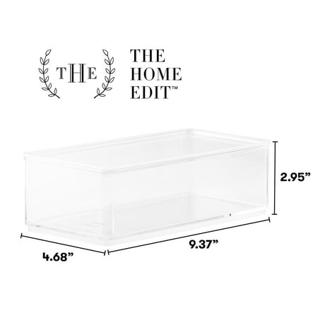 The Home Edit Large Clear Storage Bin Organizer Insert, 1 Piece, 9.37" x 2.95" x 4.38"