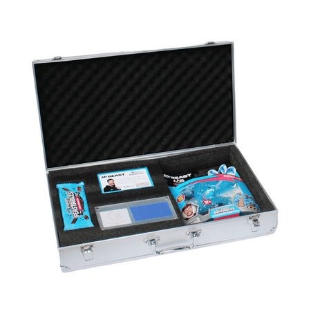 Feastables MrBeast Collector Edition Briefcase with Feastables Chocolate and Beast Lab Toy, 6 Pieces