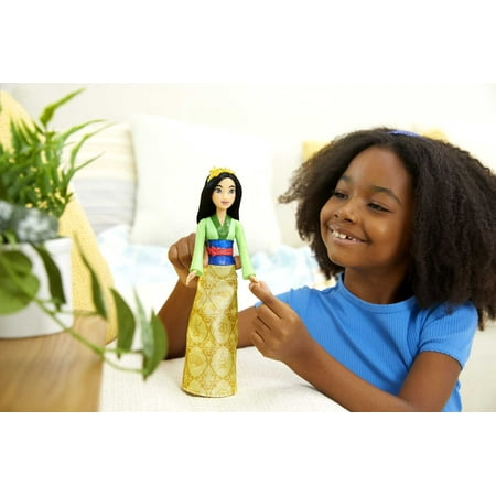 Disney Princess Mulan 11 inch Fashion Doll with Black Hair, Brown Eyes & Hair Accessory, Sparkling Look