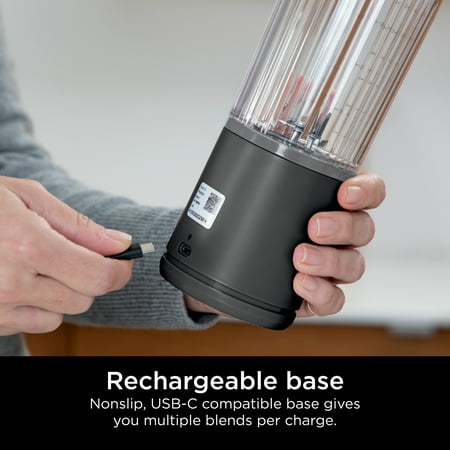 Ninja Blast 16 oz. Personal Portable Blender with Leak Proof Lid & Easy Sip Spout, Perfect for Smoothies, Black, BC100BK