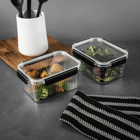 Thyme & Table 2 Pack of 7 Cup Food Storage Containers, Clear