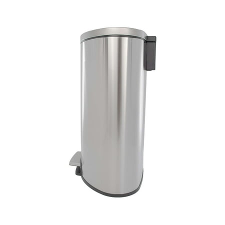 Better Homes & Gardens 14.5 Gallon Stainless Steel Step on Kitchen Trash Can Silver