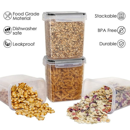 15 Packs Airtight Food Storage Containers Set with Lids, Kitchen Pantry Organization and BPA Free Plastic Canisters Include 24 Labels By WEPSEN