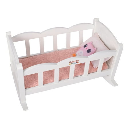 Hopscotch Lane My Baby Doll?s Sweet Dreams Plastic Rocking Crib with 4 Accessories, Children Ages 2+