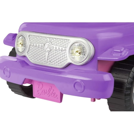 Barbie Off-Road Vehicle, Purple Toy Car with 2 Pink Seats and Rolling Wheels for Kids 3 years and up