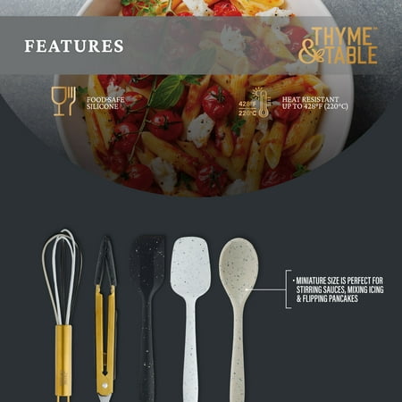 Thyme & Table 5-Piece Silicone Mini Kitchen Utensil Set