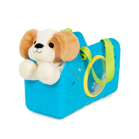 Battat Happy Puppy Vet Set with Plush Dog and 10 Plastic Accessories, Toddler and Preschool Toys