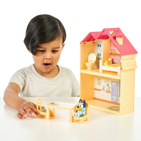 Bluey Mini Home Playset, Includes Bluey Figure With 5 Play Pieces , Toddler Toy, One Size