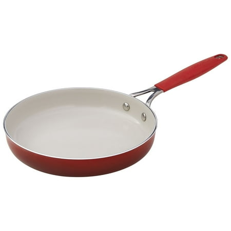 The Pioneer Woman Ceramic Classic 25 Piece Nonstick Aluminum Cookware Set, Silicone and Stainless Steel, Red