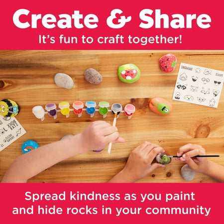 Creativity for Kids Hide and Seek Rock Painting Kit - Child Craft Kit for Boys and Girls