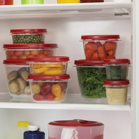 Rubbermaid EasyFindLids 3-Cup Round Food Storage Container, Racer Red, 1