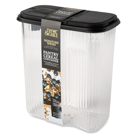 Thyme & Table 4 Quart Cereal Container with Spout Lid, Clear