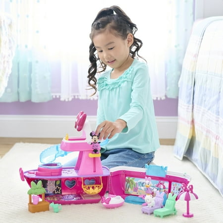 Disney Junior Minnie Mouse Bowdazzling Yacht Playset, Lights and Sounds, Baby and Toddler Toys